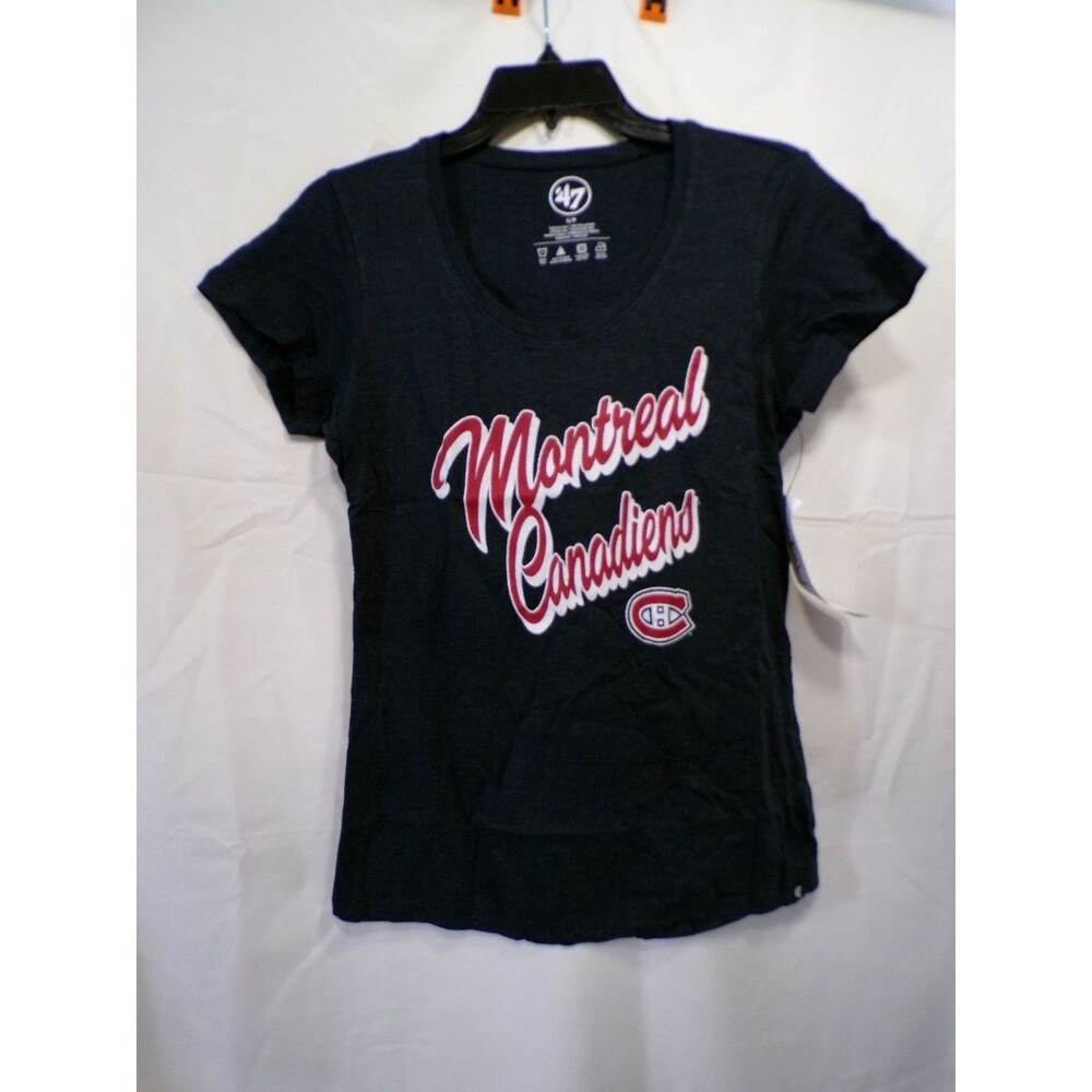 47 Montreal Canadiens Women's T-Shirt Navy Small Scoop Neck Jersey
